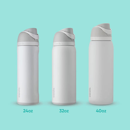 Owala FreeSip Insulated Stainless Steel Water Bottle - BPA-Free, 40 Oz, Ideal for Travel - Very Dark