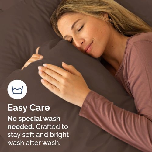 King Pillow Cases by [Brand Name] - Ultra Soft Hotel Quality Covers - Wrinkle-Free & Easy Care - 10 Pcs Set in Brown