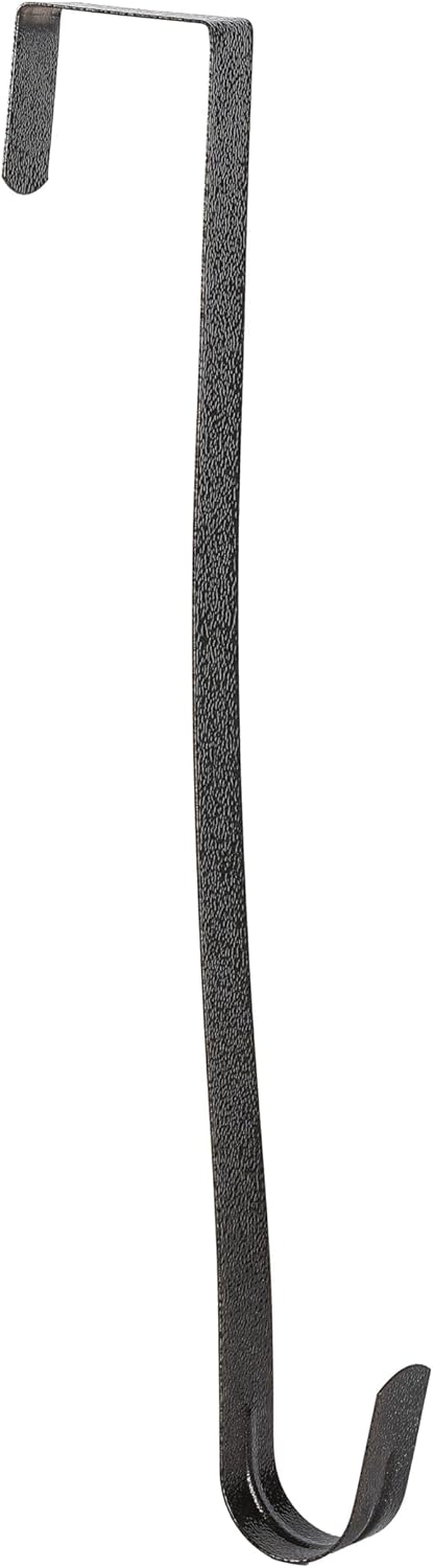 Sattiyrch 12" Wreath Hanger - Durable Steel Over The Door Hook in Textured Bronze (2-Pack)