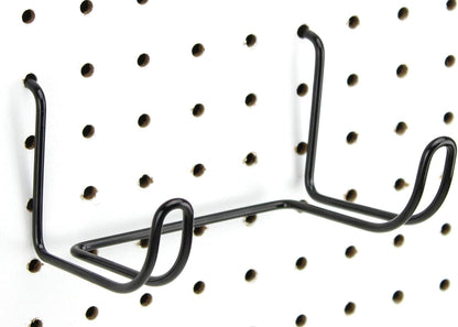 Drill Holder 2 Pack - Black Steel Tool Organizer - Perfect for Pegboard, Garage & Workbench
