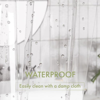 AmazerBath Shower Curtain Liner Small, 60x72 Clear Camper Shower Curtain, Waterproof Plastic Shower Liner, Lightweight PEVA Shower Curtain for Bathroom with 3 Magnets and 10 Rustproof Metal Grommets