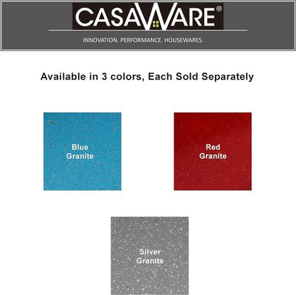 CasaWare Large Baking Cookie Sheet - 12.5 x 14-Inch with 1.5-Inch Handle | Ceramic Non-Stick Coating in Blue Granite
