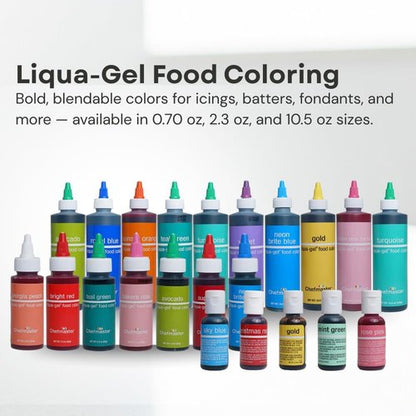 Chefmaster Violet Liqua-Gel® Food Coloring - Vibrant Professional-Grade Dye for Icing & Fondant | 0.70 oz