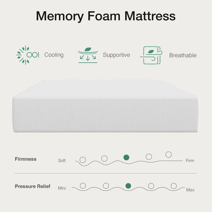 Novilla 6 Inch Full Bed Mattress, Gel Memory Foam Mattress for Pressure Relief & Comfort Sleep, CertiPUR-US Certified Mattresses Full