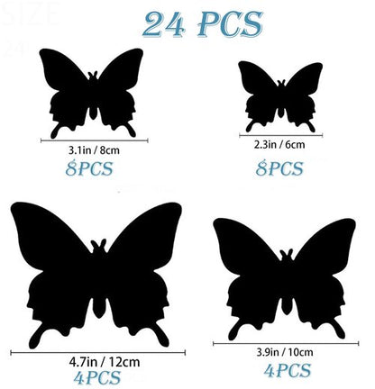 OPSEAM Butterfly Wall Decor 24/48 PCS, 3D Butterflies Stickers for Party Decorations with Magnets (Red, 24)