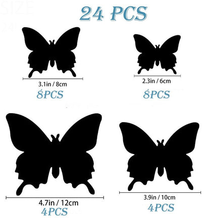 OPSEAM Butterfly Wall Decor 24/48 PCS, 3D Butterflies Stickers for Party Decorations with Magnets(Pink, 24)