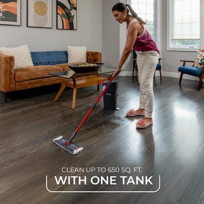 O-Cedar H2prO Flat Mop System - Quick Cleaning Tool with Machine Washable Microfiber Pad | Safe for Wood, Vinyl, Tile