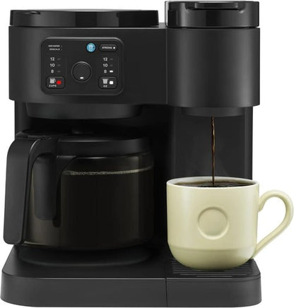 K-Duo Essentials Coffee Maker - Single Serve K-Cup & 12-Cup Carafe Brewer | 72 oz Reservoir, Pause & Pour Feature
