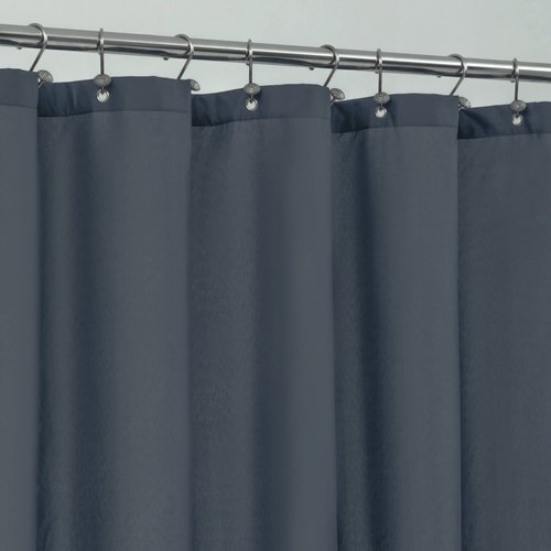 ALYVIA SPRING Stall Fabric Shower Curtain Liner Waterproof - Soft & Lightweight Small Shower Curtain with Magnets for Narrow Stall Size, Machine Washable - 36x72, Stone Blue
