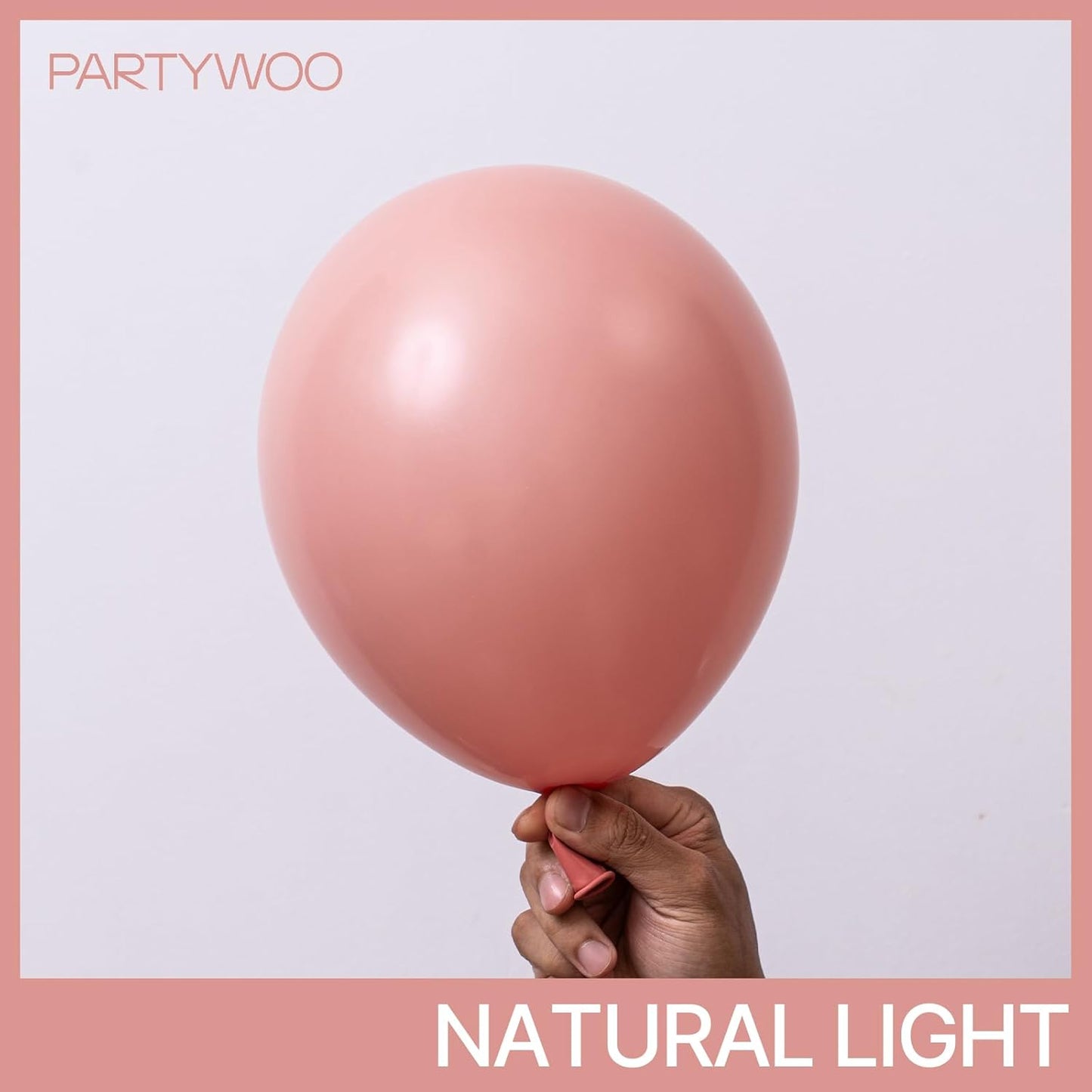 PartyWoo Dusty Pink Balloon Arch Kit - 127pcs in Various Sizes for Baby Shower & Birthday Decor | Blush Pink