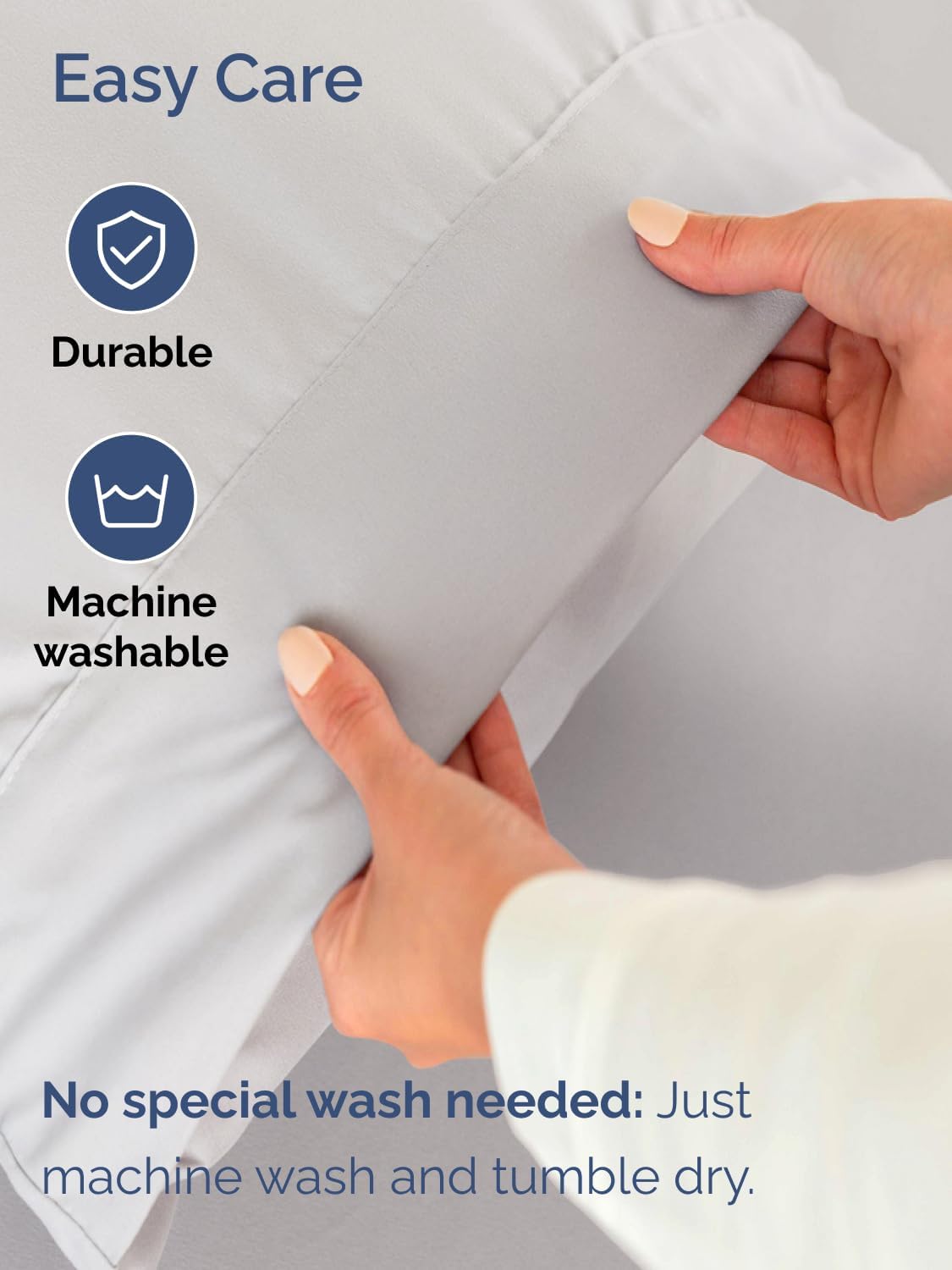 Skiennix Extra Deep Twin Sheet Set - 4-Piece Breathable Cooling Bedding - Soft, Wrinkle-Free French Grey