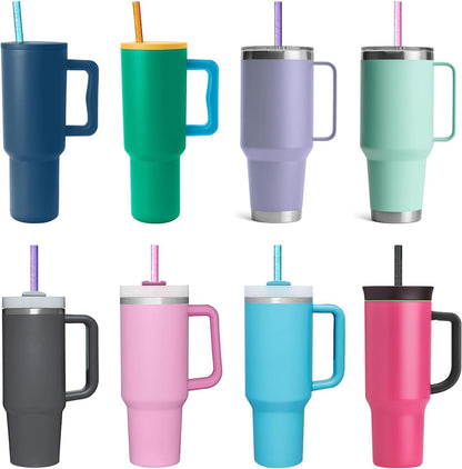 Stanley Replacement Straws - 6 Pack Reusable Straws with Cleaning Brush | Dishwasher Safe, Fits 40 oz & 30 oz Tumblers