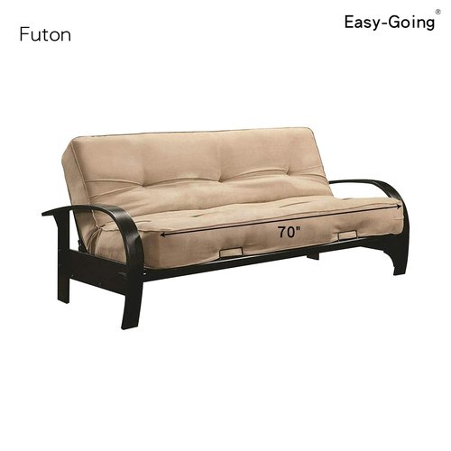 Easy-Going Futon Sofa Slipcover Reversible Sofa Cover Armless Couch Cover Water Resistant Pets, Kids, Children, Dog, Cat (Beige/Beige)