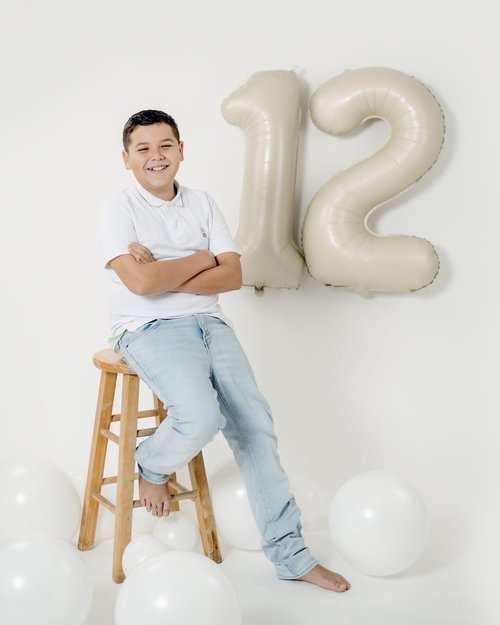 15 Inch Cream Foil Number Balloons by [Brand Name] - 40 Inch 15th Birthday Decorations