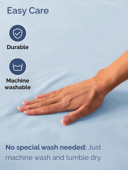 Extra Deep Split King Fitted Sheet - Hotel Luxury Single Fitted Sheet Only - Easily Fits 18 inch to 24 inch Mattress - Ultra Soft, Wrinkle Free with Extra Deep Pockets - Breathable & Comfy - Sky Blue