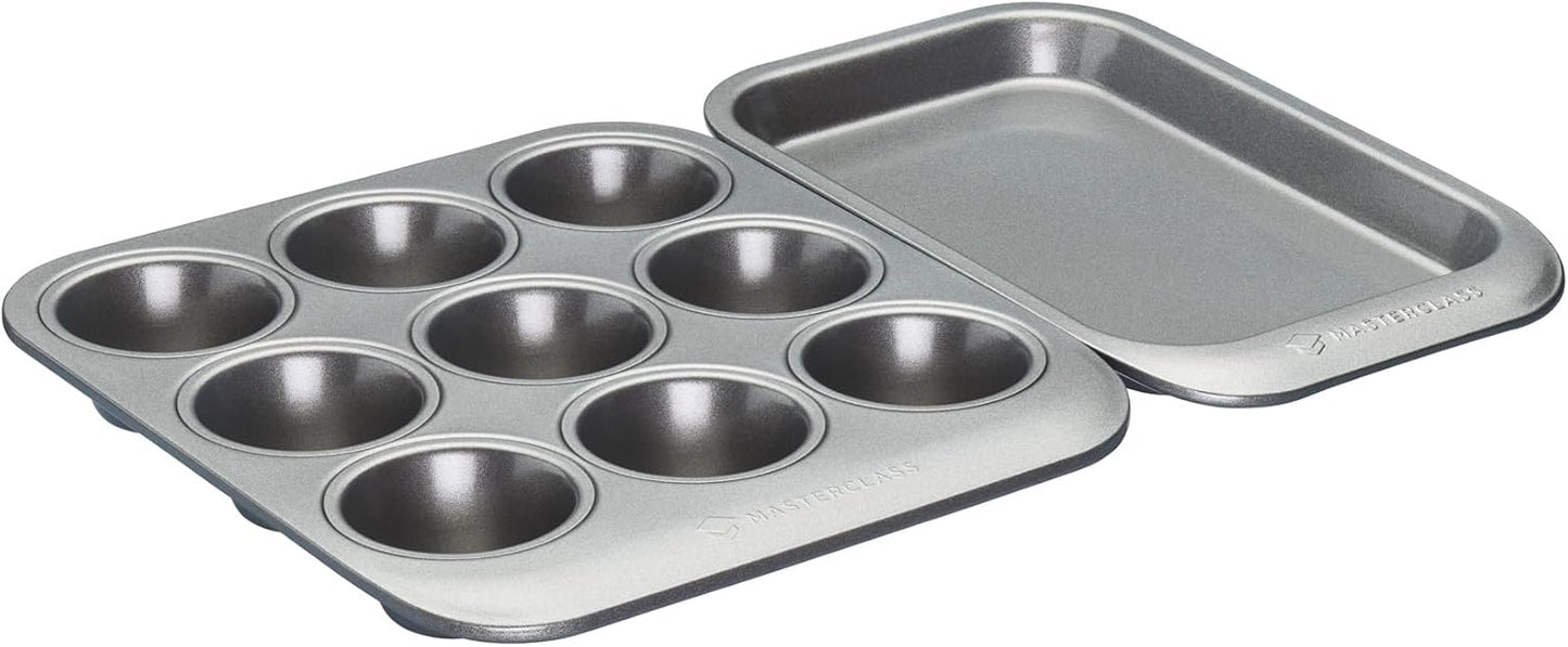 Seven-First KitchenCraft Smart Space Non-Stick Carbon Steel Bakeware Set - 7 Piece Stackable Set