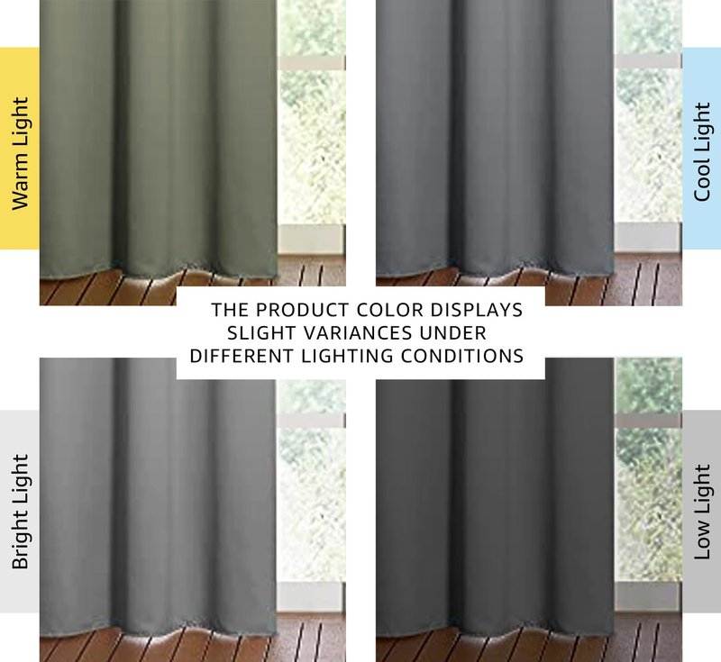 NICETOWN Thermal Insulated Grommet Blackout Curtains for Office, Kids Window Drape Panel for Nursery, Privacy Short Curtains (Silver Grey, 2 Panels, W42 x L84-Inch)