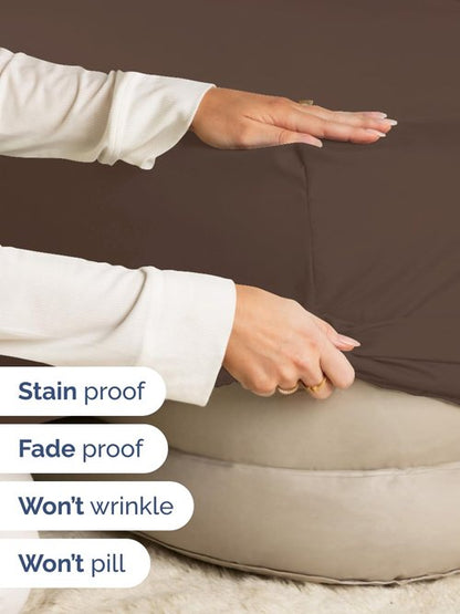 Extra Deep Split King Fitted Sheet - Hotel Luxury Single Fitted Sheet Only - Easily Fits 18 inch to 24 inch Mattress - Ultra Soft, Wrinkle & Fade Free w/Extra Deep Pocket - Breathable & Comfy - Brown