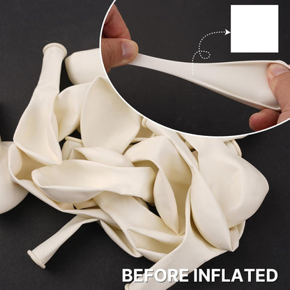 PartyWoo White Balloons - 50 Pcs 12 Inch Latex Helium Balloons for Weddings & Celebrations