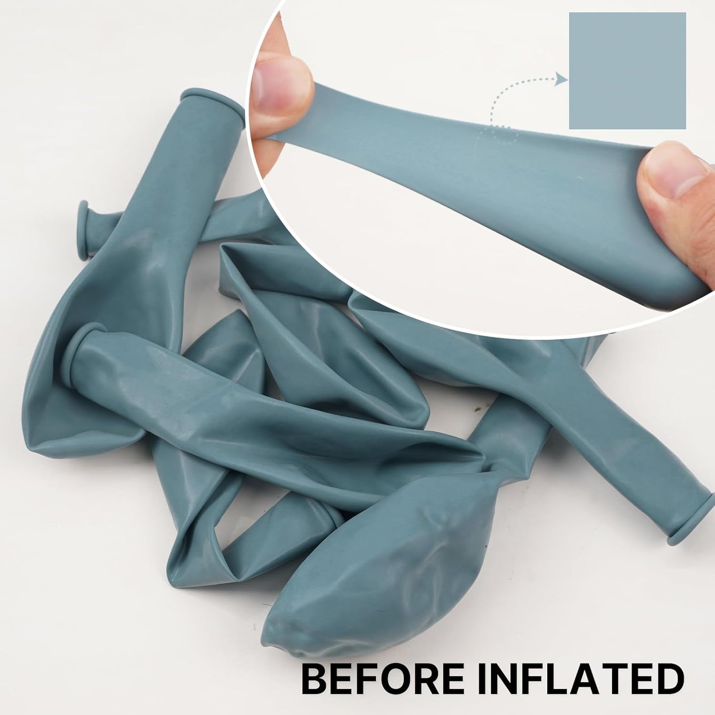 PartyWoo Dusty Blue Balloons - 120-Piece Set in Various Sizes for Graduation & Baby Showers | Aqua Boho Decor