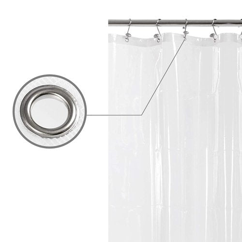 Barossa Design Narrow Shower Curtain Liner with 3 Magnets - 36" x 84", Waterproof PEVA Shower Liner for Small Extra Long Bathroom Stall, PVC Free, Metal Grommets - Clear, 36X84