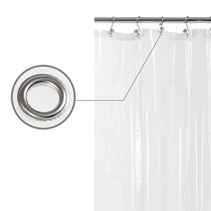 Barossa Design Narrow Shower Curtain Liner with 3 Magnets - 36" x 84", Waterproof PEVA Shower Liner for Small Extra Long Bathroom Stall, PVC Free, Metal Grommets - Clear, 36X84