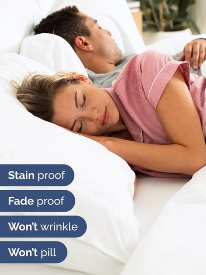 Extra Deep Full Sheet Set - 6 Piece Breathable and Cooling Sheets - Hotel Luxury Bedding for Women, Men, Kids & Teens - Easy & Secure Fit - Soft, Wrinkle Free and Comfy - Extra Deep Pockets - White