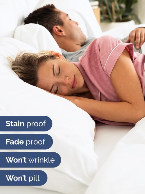 Extra Deep Twin Sheet Set - 4 Piece Breathable and Cooling Sheets - Hotel Luxury Bedding for Women, Men, Kids & Teens - Easy & Secure Fit - Soft, Wrinkle Free and Comfy - Extra Deep Pockets - White