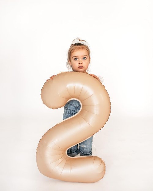 Light Brown Number Balloon - 40 Inch Tan 0 & Khaki 10-50 Birthday Decorations | Sandy Brown Party Supplies