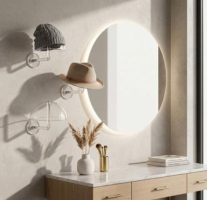 LUTTY Wall-Mounted Clear Acrylic Hat Display Stand - 2 Pcs Domed Holder for Baseball Caps & Wigs