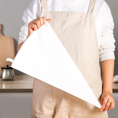 Skiennix Reusable Piping Bags Set - Eco-Friendly Cotton Cake Decorating Kit with 3 Tips & Coupler