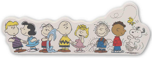 Open Road Brands Peanuts Gang Shelf Sitter Decor - Charming Wood Block Tabletop Decoration with Charlie Brown, Snoopy & Friends