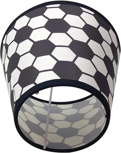 Uonlytech Fabric Lampshade - Soccer Pattern Small Linen Lamp Shade for Home & Bedroom Lighting