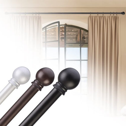 GXOACKJ Curtain Rods for windows 28-78 inch, 5/8 inch Decorative Matte Black Splicing Heavy Duty Metal Curtain Rod set with Brackets