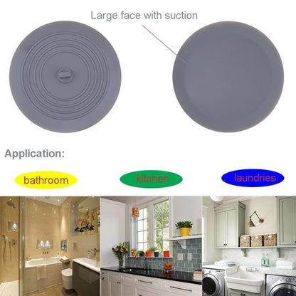 V-TOP Tub Stopper 2 Pack, 6 inches Large Silicone Drain Plug Hair Stopper Flat Suction Cover for Kitchen Gadgets Bathroom Accessories and Laundry