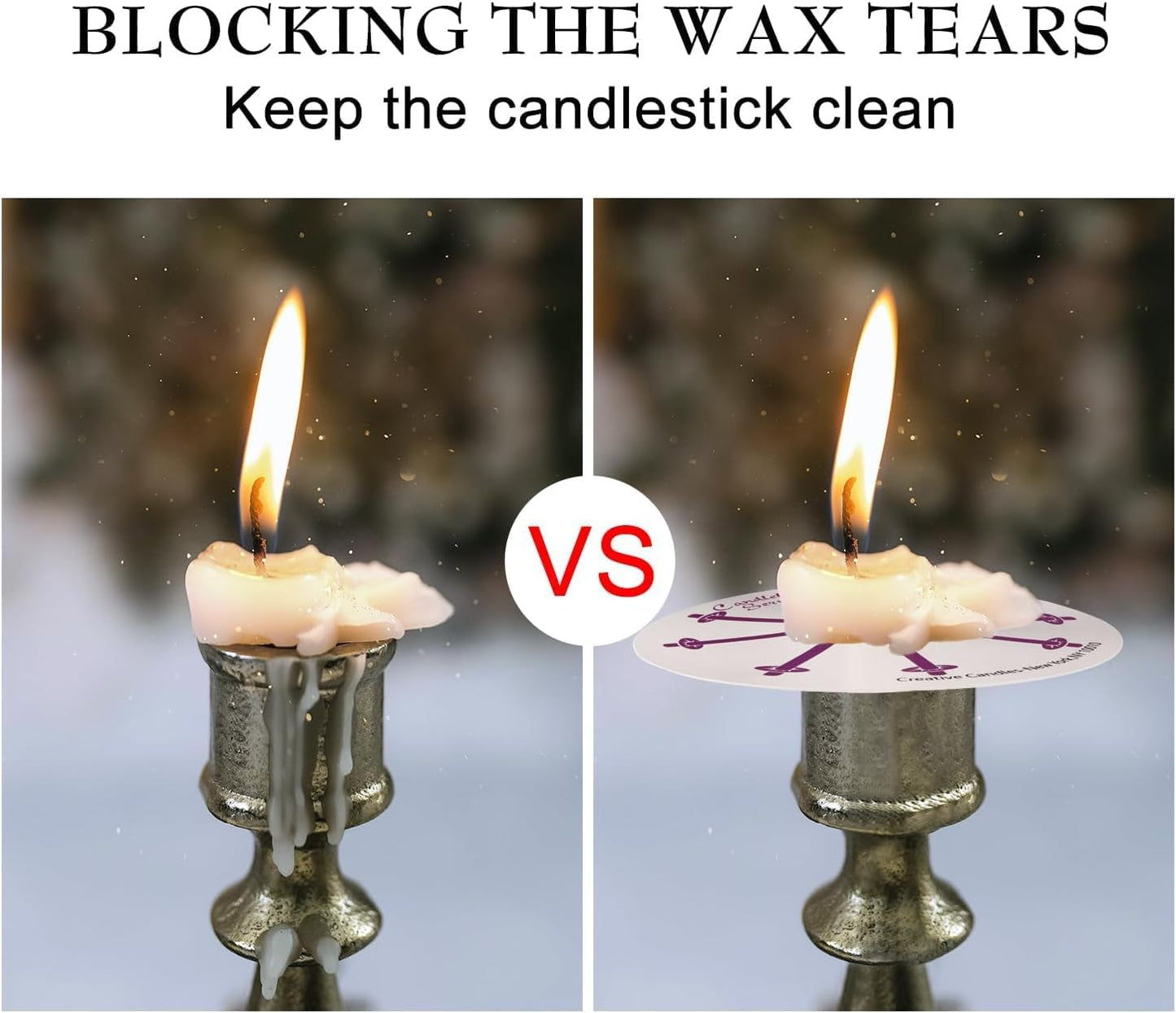 YOROXRG Church Candles - 200 Pcs Unscented White with Drip Protectors | 5" H x 1/2" D for Vigil Services