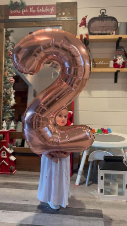 Rose Gold Number 12 Balloon - 40 Inch 12th Birthday Decorations for Girls & Boys