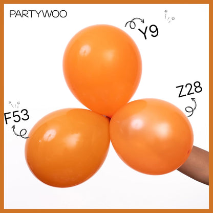 PartyWoo Burnt Orange Balloons - 101pcs 12 Inch Terracotta Rust Autumn Boho Decor Kit for Events