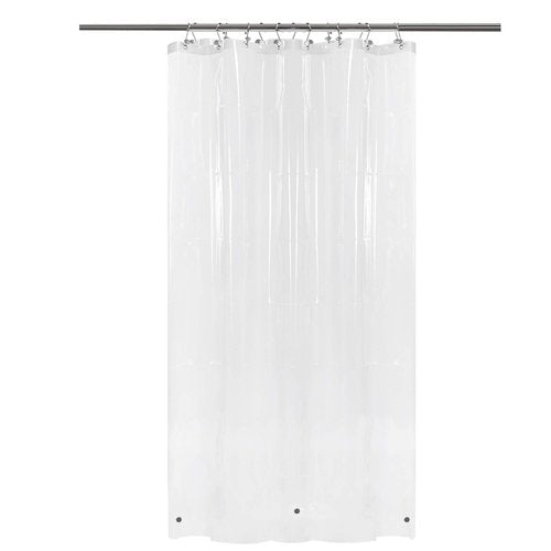 Barossa Design RV Shower Curtain Liner with 3 Magnets - 47" x 64" Camper Shower Curtain for Travel Trailers, Waterproof PEVA Liner for Camping Stall, PVC Free, Metal Grommets - Clear, 47x64