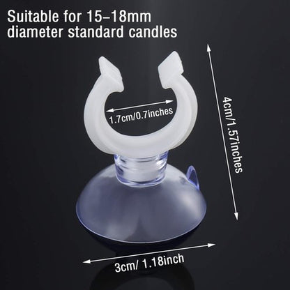 Boao Candle Suction Cups - 50-Piece Set for Christmas Window Decoration | Durable Plastic Holders