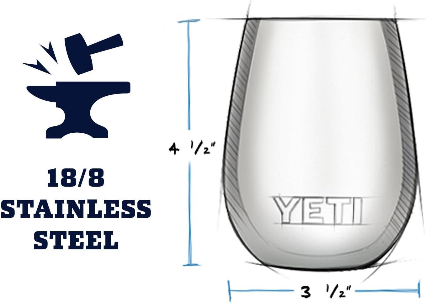 YETI Rambler 10 oz Wine Tumbler - Vacuum Insulated Stainless Steel with MagSlider Lid | Ultramarine Violet