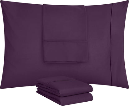 Utopia Bedding Queen Pillow Cases - 12 Pack Soft Brushed Microfiber | Fade Resistant 20 x 30 Inches (Purple)