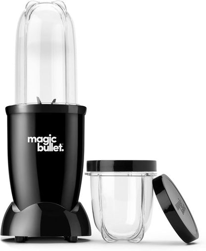 Magic Bullet Blender Set - 7-Piece 250W Compact Blender & Food Processor with 2 Cups | Silver