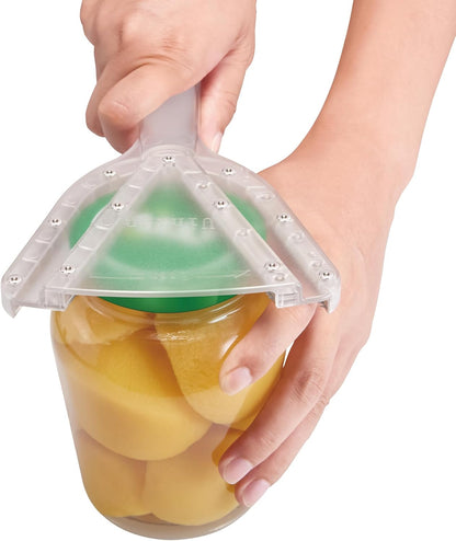 Skiennix Jar Opener - Easy Twist Off Bottle Caps for Seniors & Arthritis Relief | Handheld Kitchen Gadget (Blue)