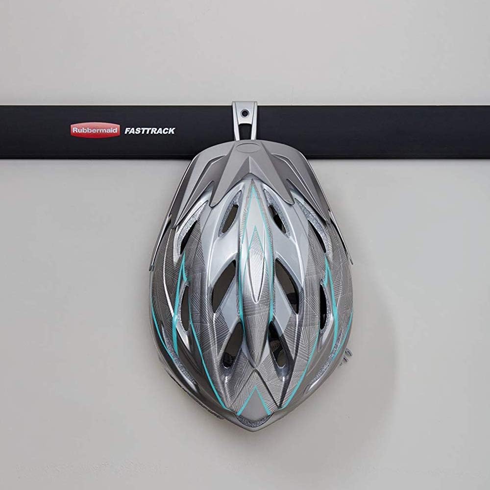 Rubbermaid Garage Hook Organizers - Powder Coated Metallic for Ladders, Tools & Bikes | 6 Pack