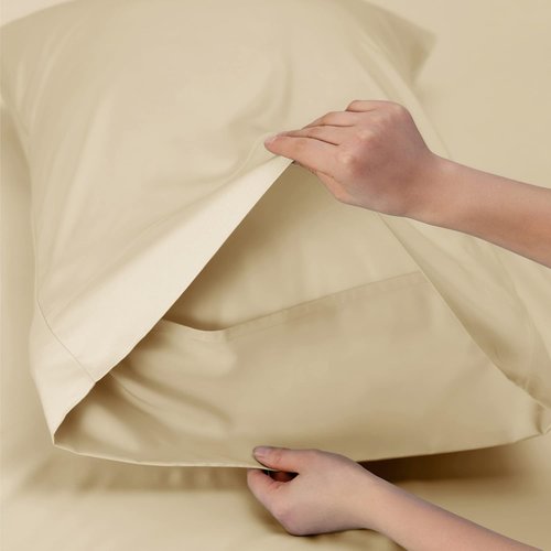 Bedsure Cooling Twin Sheets - Breathable Rayon from Bamboo | Soft, Deep Pocket Up to 16 Inches, Hotel Luxury Alabaster Gleam