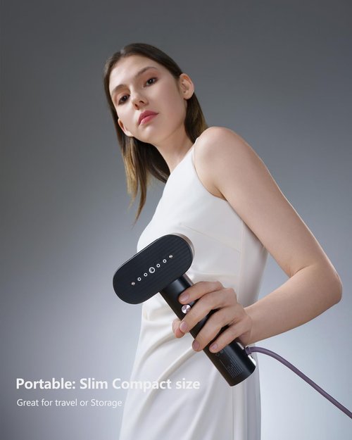 G6 Portable Travel Steamer - Lightweight 0.7lbs, 10 Minutes Continuous Steam, 900W Iron for Clothes