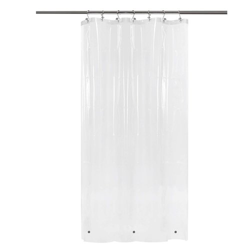 Barossa Design Narrow Shower Curtain Liner with 3 Magnets - 36" x 78", Waterproof PEVA Shower Liner for Small Long Bathroom Stall, PVC Free, Metal Grommets - Clear, 36X78