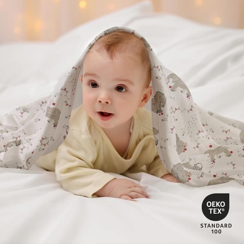 Graceful Baby Burp Cloths - Large 27 x 27 Inches | 6 Pack Soft Muslin Burping Rags for Newborns