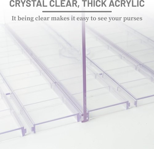Gift Bag Storage Organizer - Adjustable Acrylic Clear Shopping Bag Divider for Small Closets | 1 Pack